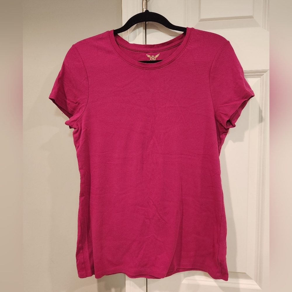 Faded Glory Short-Sleeve Crewneck Tee in Orchid Petal-Size XL